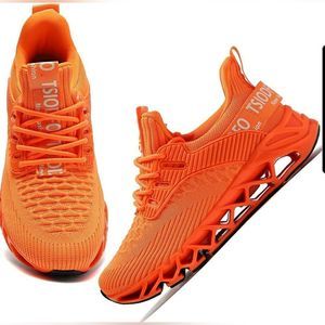 TSIODFO| Neon Orange Sport Tennis Running Athletic Walking Sneakers | 6.5
